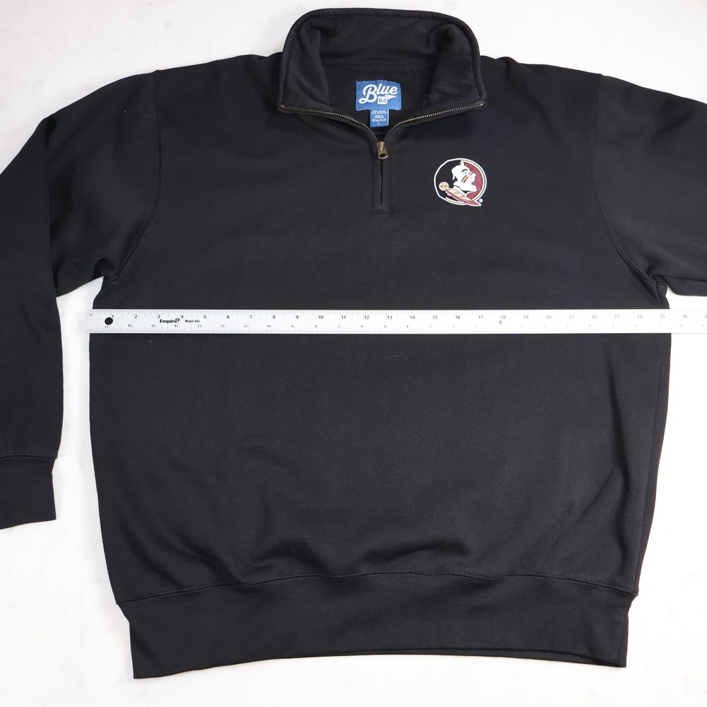 Blue 84 Florida State FSU Seminoles Mens Black Quarter Zip Sweatshirt L - Picture 6 of 8